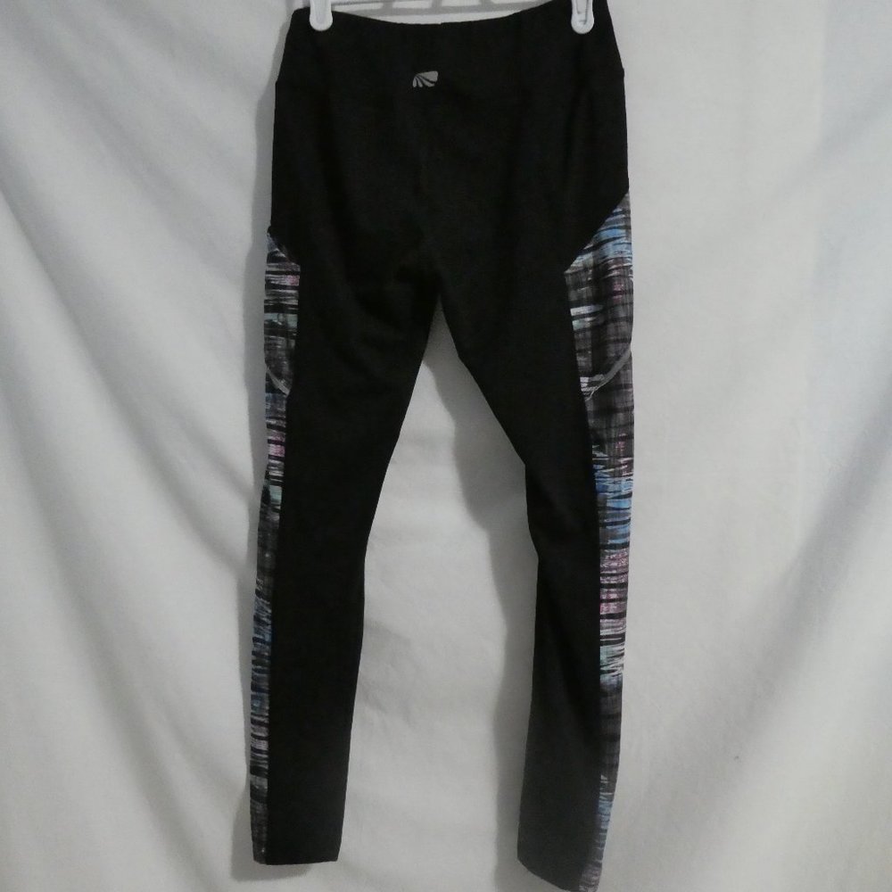 Black leggings, size small, side design, GUC - Picture 2 of 15